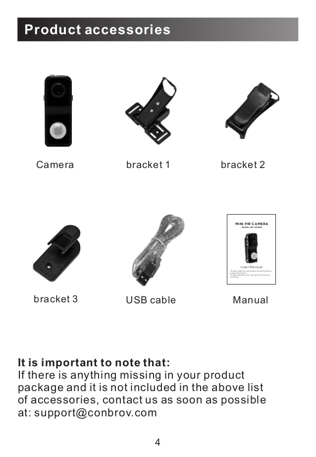 Conbrov mini security camera user manual pdf